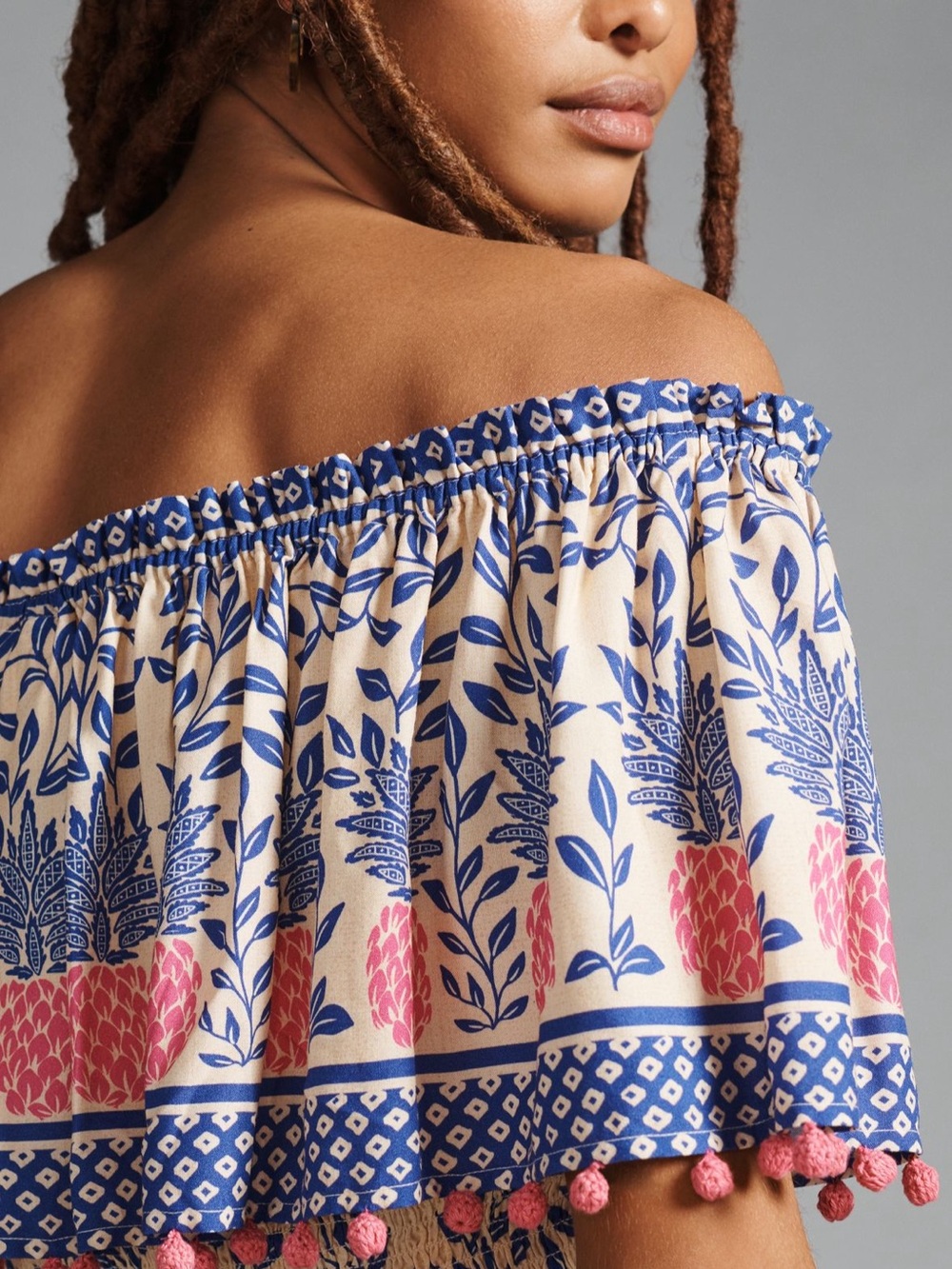 FARM Rio x Anthropologie Off-The-Shoulder Ruffle Blouse - Picture 2 of 9